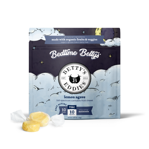 Photograph of product: Bedtime Lemon Agave | Chew | 10pk 100mg
