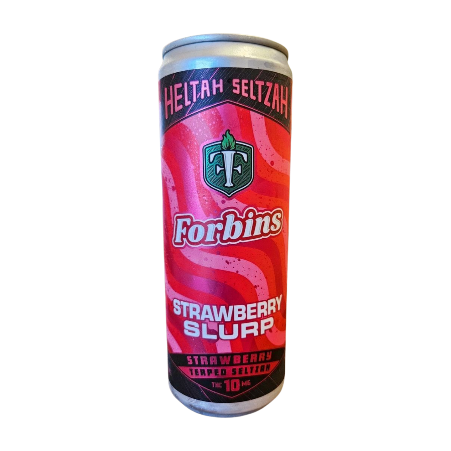 Photograph of Product: Forbins Strawberry Slurp THC Seltzer 10mg