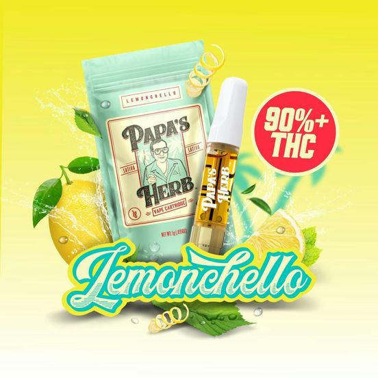 Photograph of product: Papa's Herb - 1g Cartridge (Lemoncello) - 