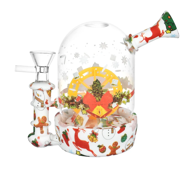 Photograph of product: Christmas Waterwheel Bell Jar Water Pipe 4.5"