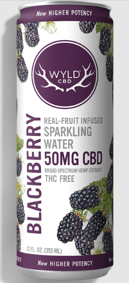 Photograph of product: WYLD CBD Sparkling Water - Blackberry