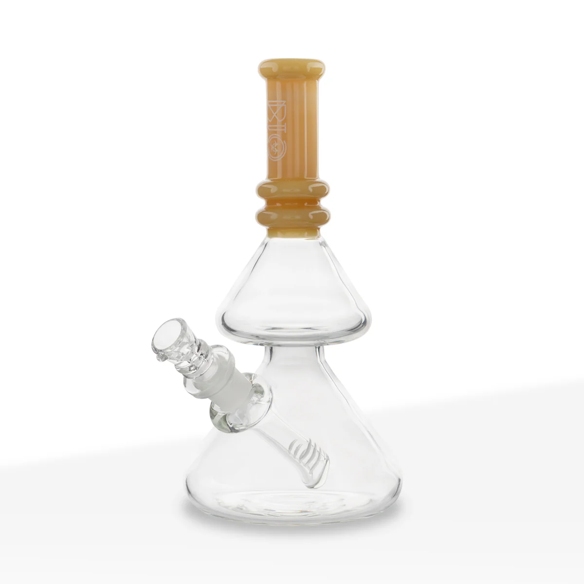Photograph of product: BIO Glass Double Stacked Heavy Beaker Water Pipe 8" - Carmel