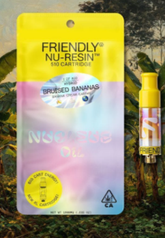 Photograph of product: BRUISED BANANA 1G NUCLEUS CURED RESIN CARTRIDGE