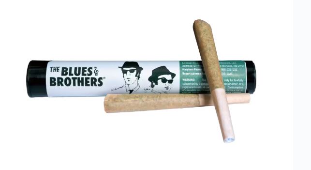 Photograph of Product: The Blues Brothers Dreadbread Pre-Roll (2 X 0.5g) 1g