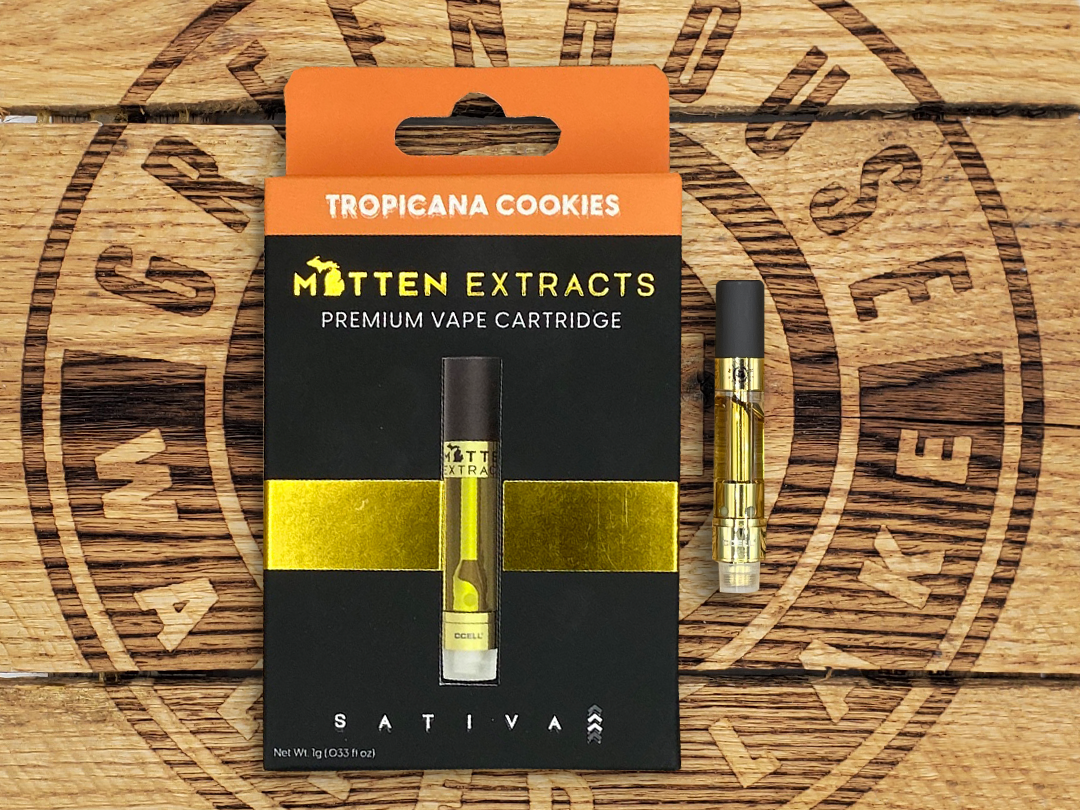 Photograph of product: Mitten Extracts | Tropicana Cookies | 1g Cart