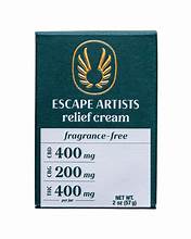 Photograph of product: Escape Artists - Fragrance Free  Relief Cream (2:1:2) (CBD:CBG:TH-oui) 2oz - 400mg