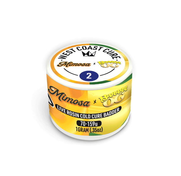 Photograph of product: Mimosa x Banana OG - WCC 1g Tier 2 Rosin Cold Cure Badder - 