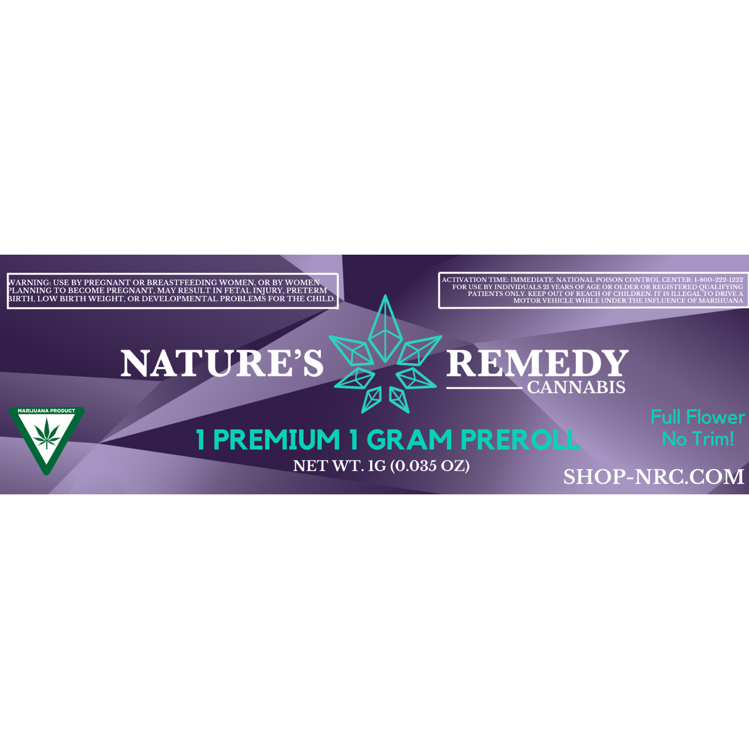 Photograph of product: Banana Puddintaine 1g Preroll by Nature's Remedy