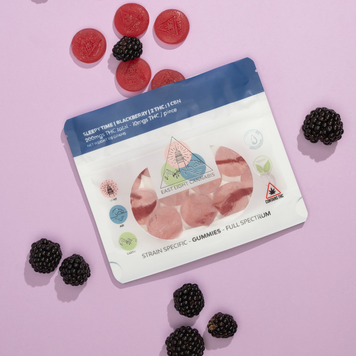 Photograph of product: East Light Oui'd - Blackberry - 200mg TH-oui 100mg CBN