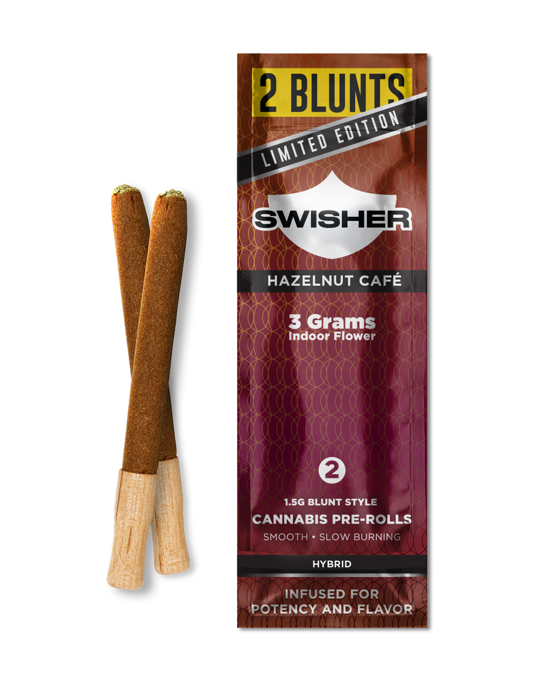 Photograph of product: Swisher - Hazelnut Cafe Infused Blunts 2pk 3g