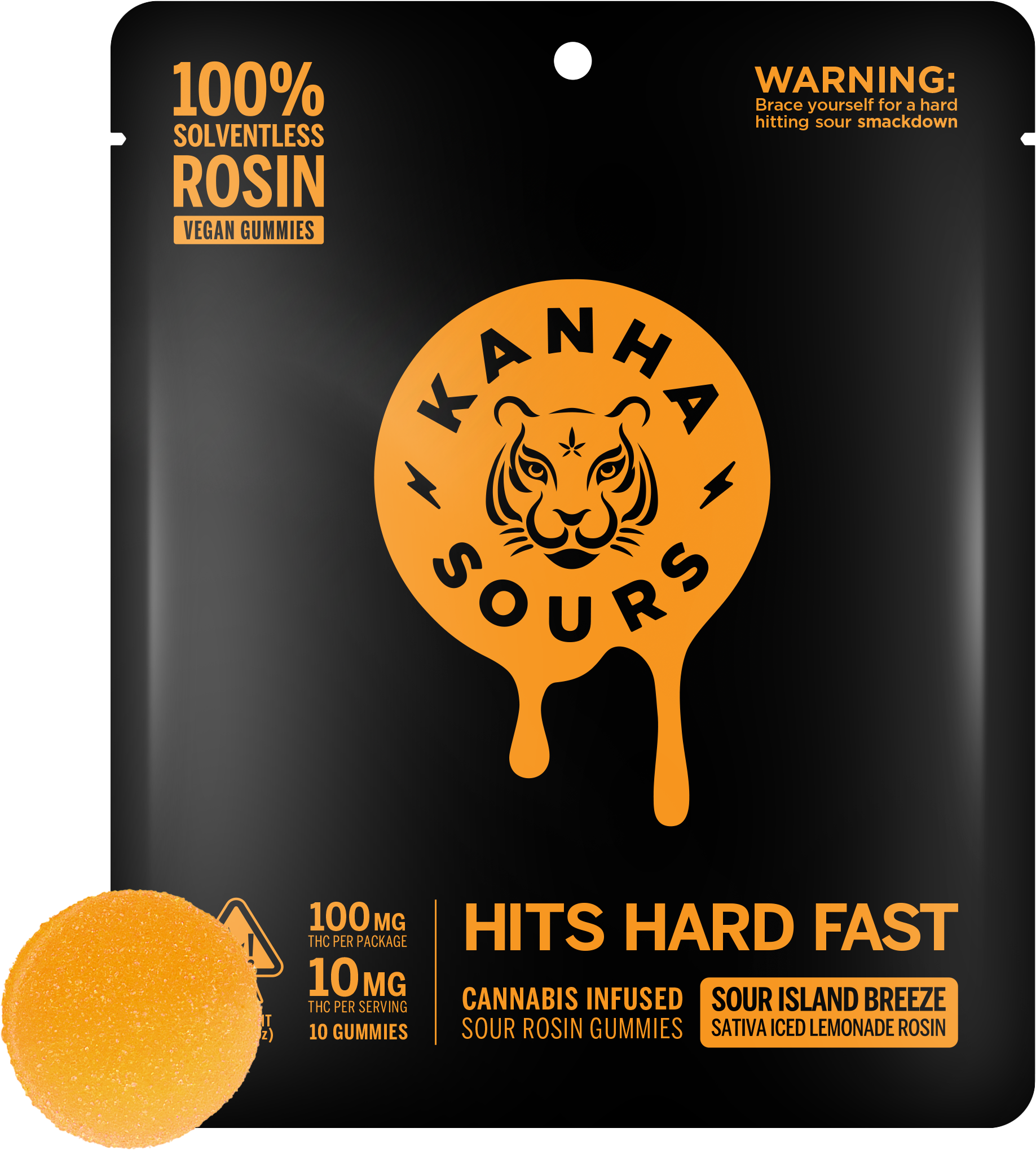 Photograph of product: Sour Island Breeze Rosin Sours Gummies 10-pack