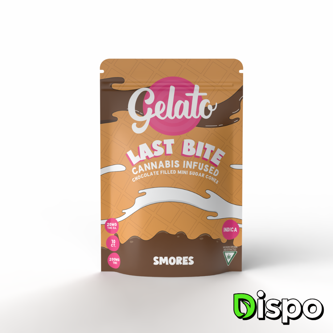 Photograph of product: Gelato - Last Bites S'mores Chocolate 200mg Cone