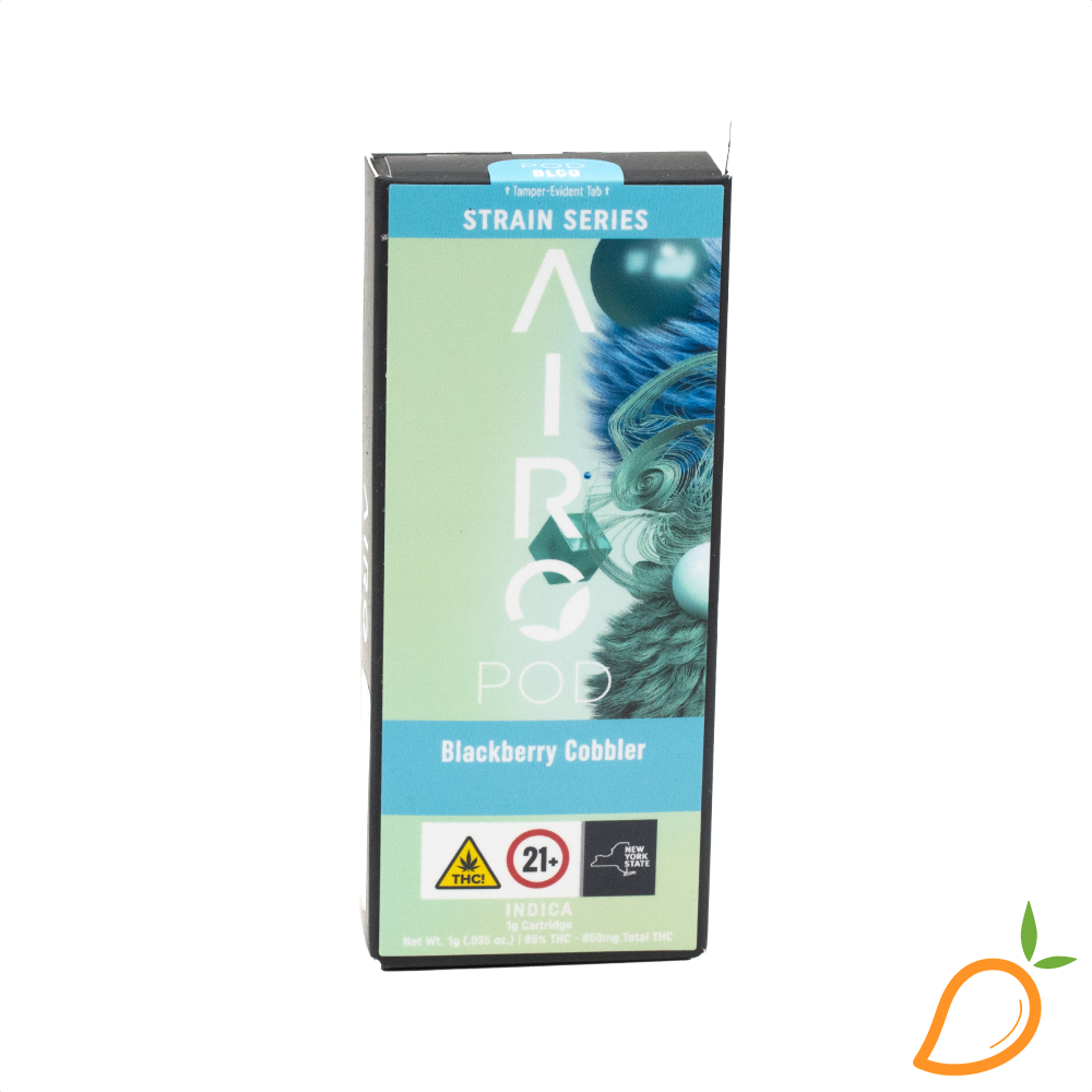 Photograph of product: 1g Blackberry Cobbler Strain Pod Airo