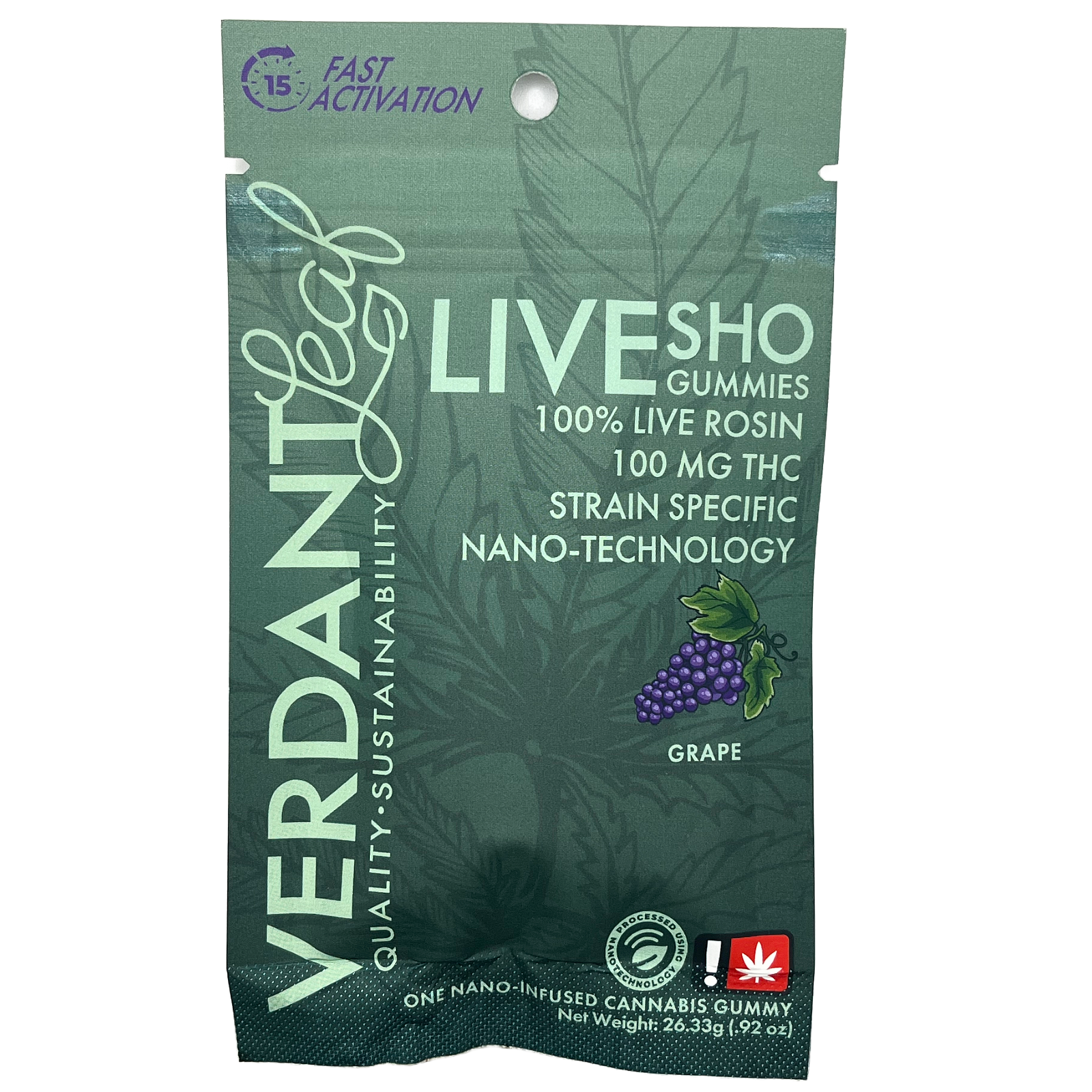 Photograph of product: Verdant- Grape LRO Gummy