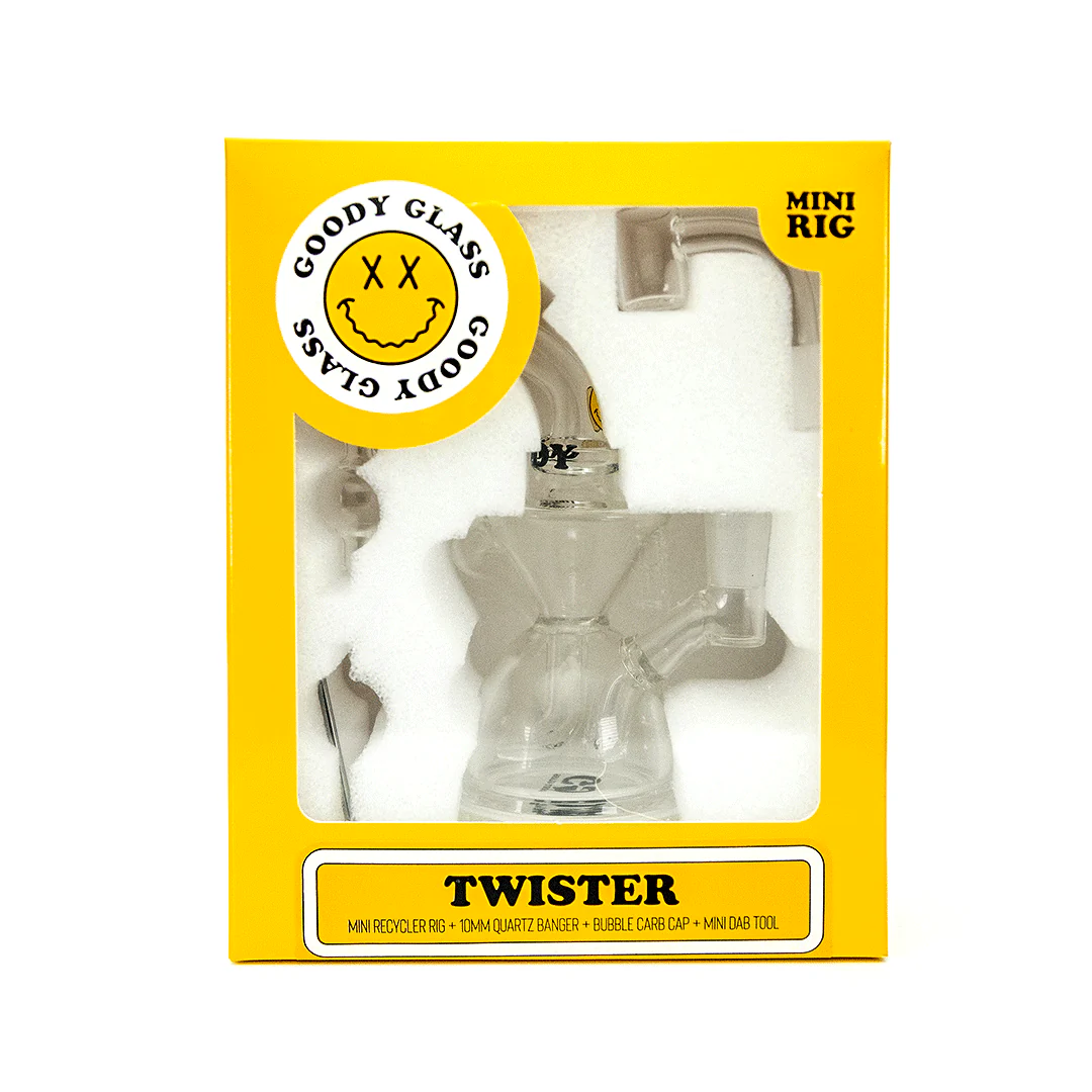 Photograph of product: GOODY - TWISTER MINI DAB RIG W/ 10MM BANGER CLEAR