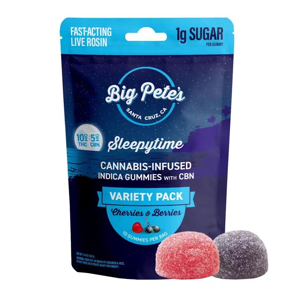 Photograph of product: Big Petes - Cherries & Berries - Sleepytime 2:1 - Fast Acting Gummies 10pk