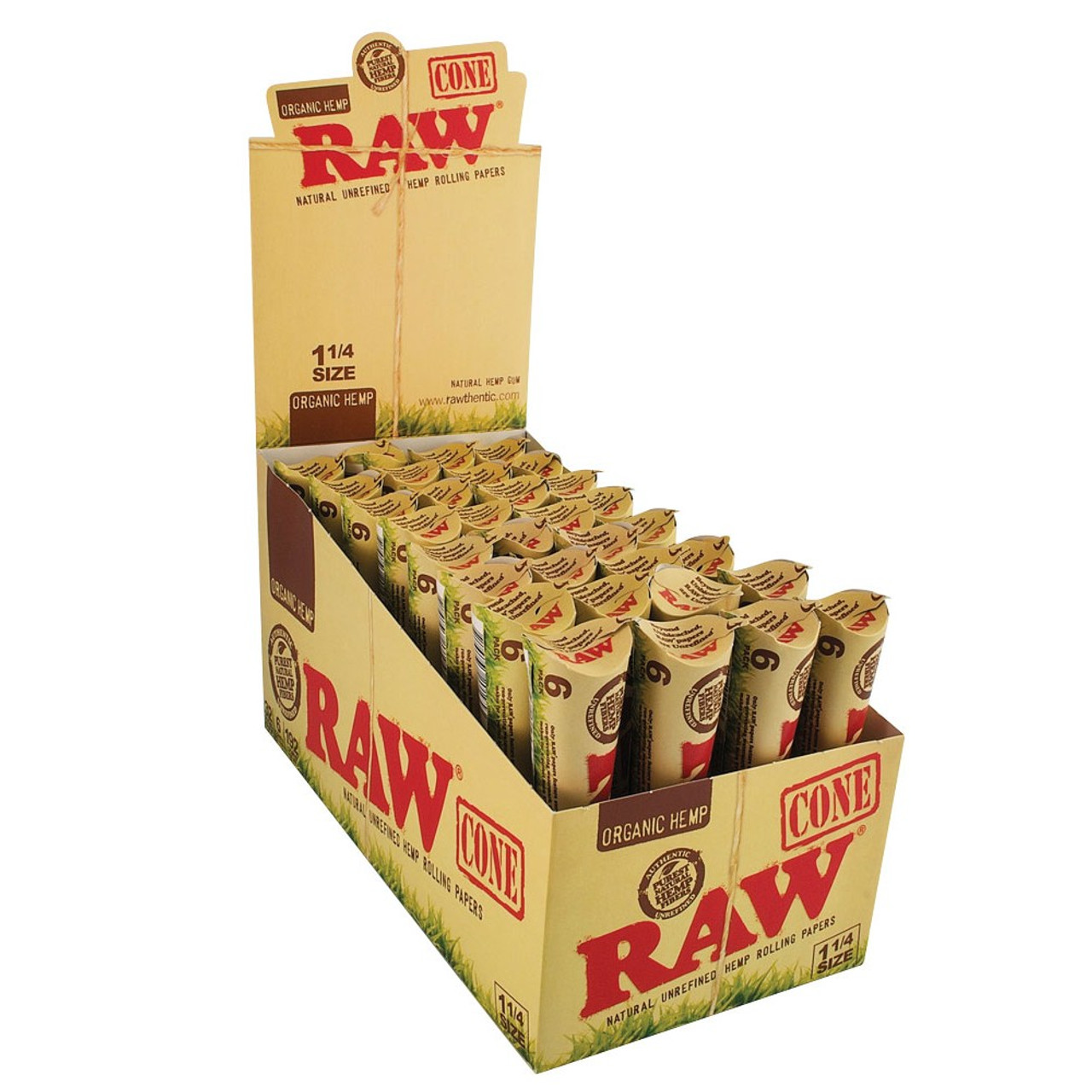 Photograph of product: Raw Organic 6pk Cones