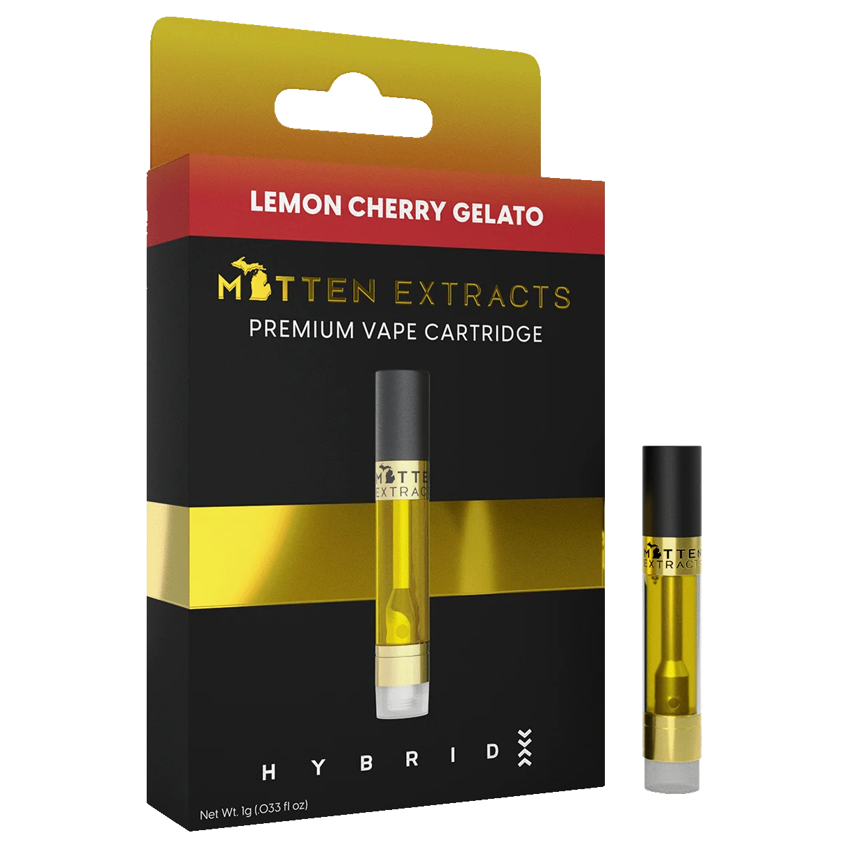 Photograph of product: Mitten Extracts Lemon Cherry Gelato Cartridge Rec