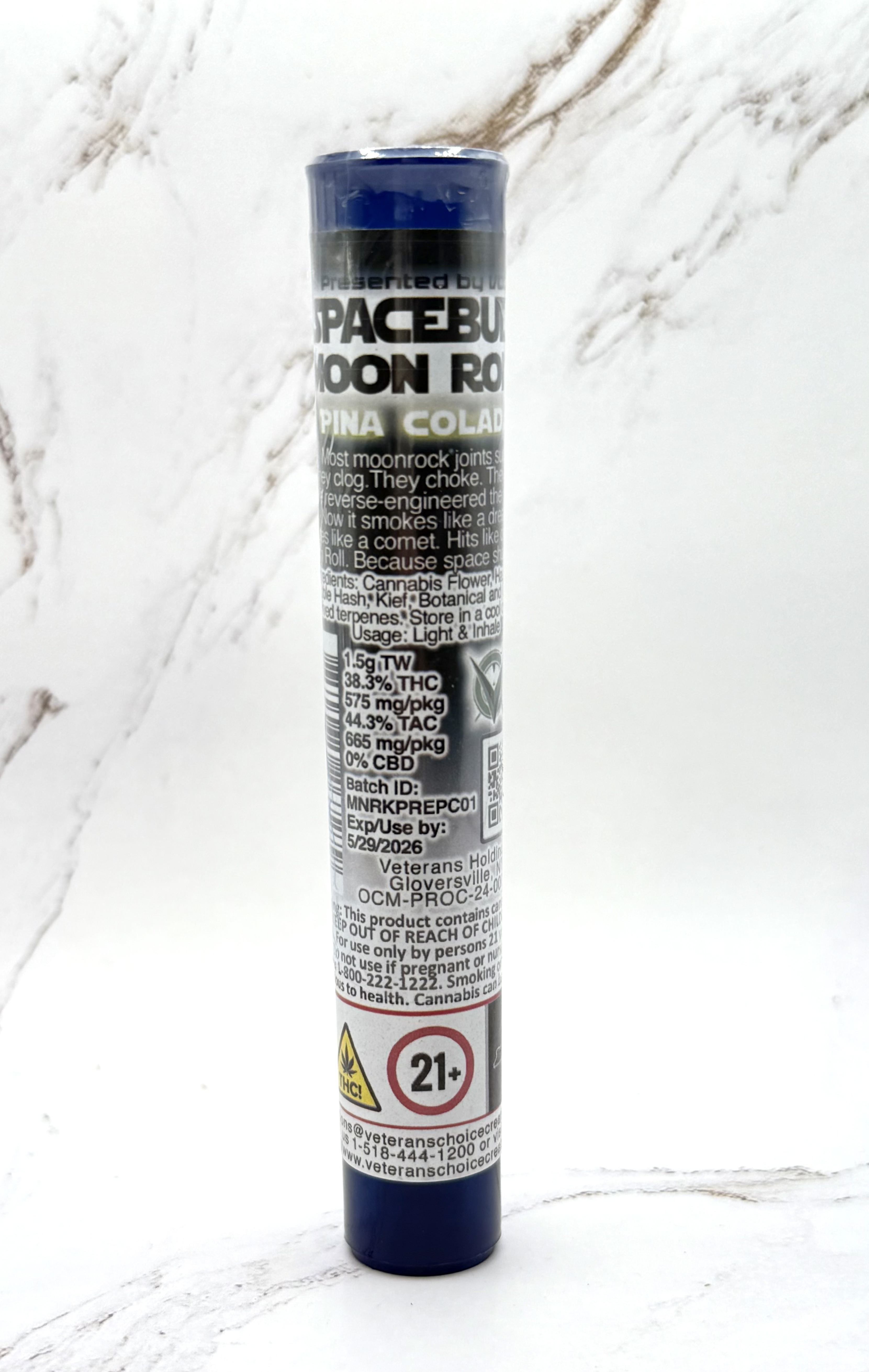 Photograph of product: Space Buds Moon Roll - Pia Colada  - Moon Rock Pre Roll