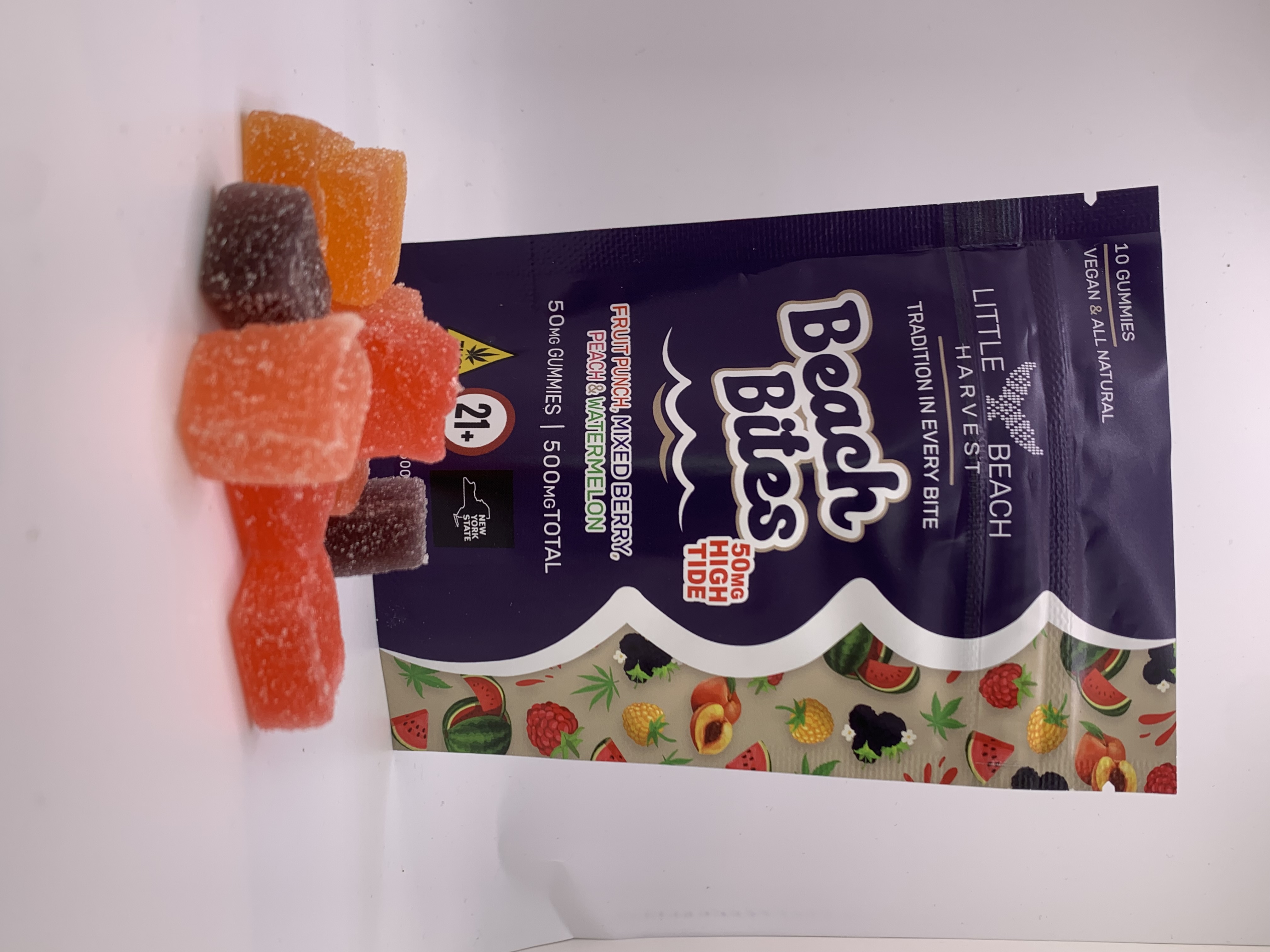 Photograph of Product: Beach Bites | Mixed Flavor 50mg Gummies Pack
