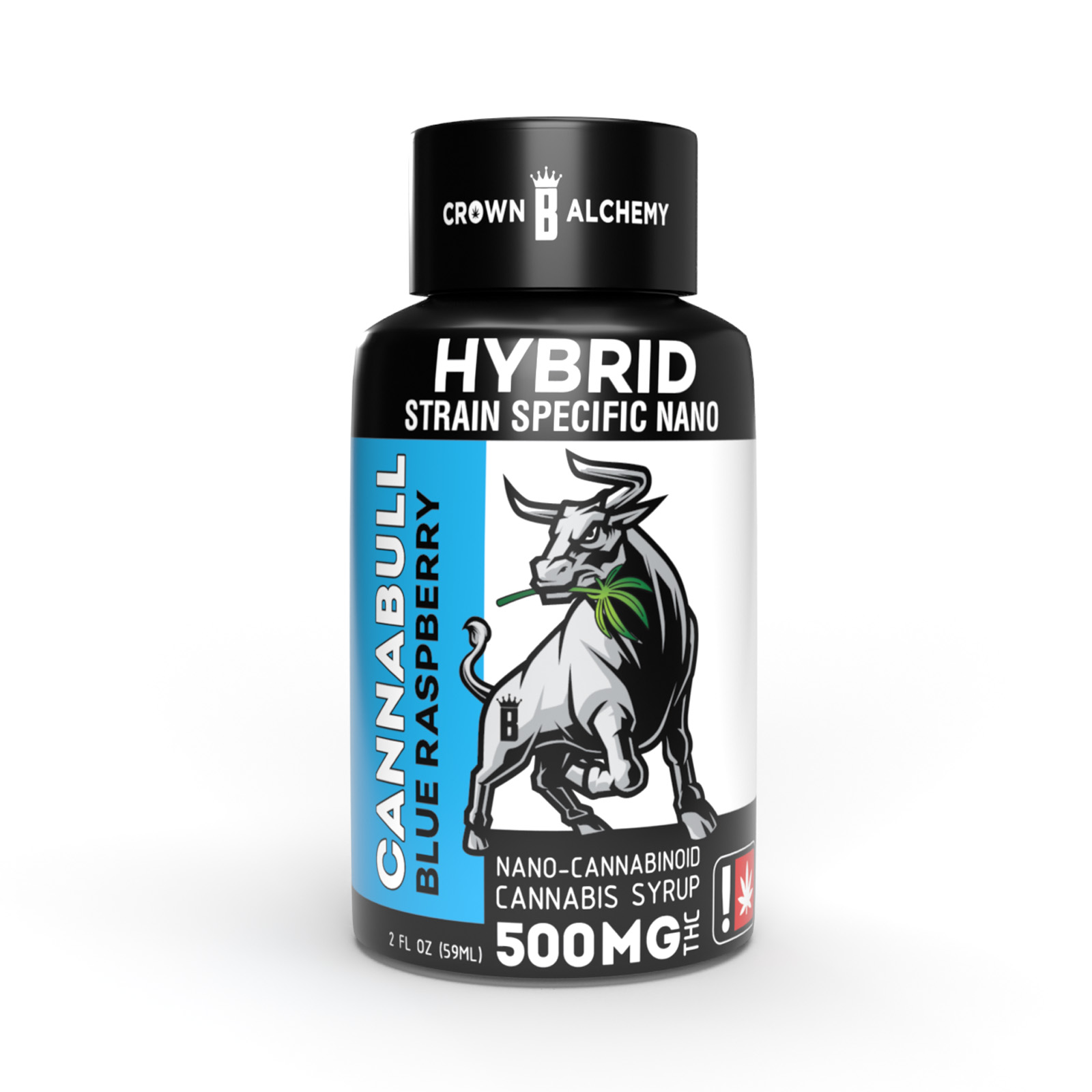 Photograph of product: Blue Raspberry Cannabull Nano Syrup | 500 - 1000mg