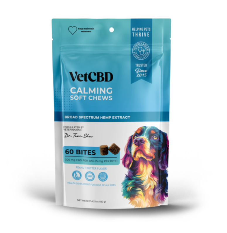 Photograph of product: VetCBD | 5mg CBD Dog Chews [60pk] | Calming