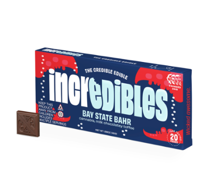 Photograph of product: Incredibles Bay State Chocolate Bar 100mg 20pk