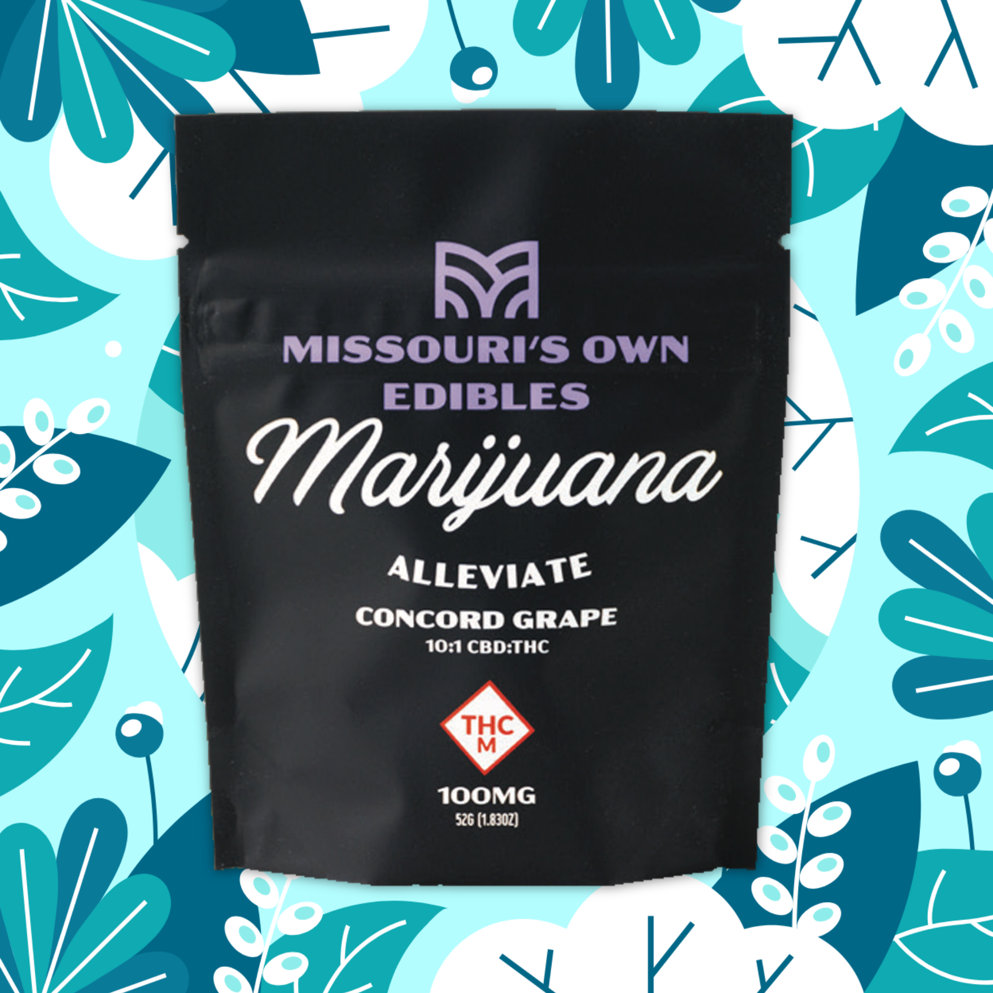 Photograph of product: Missouri's Own - Concord Grape - Oui'd - Gummies - 100mg (10:1 CBD/TH-oui)