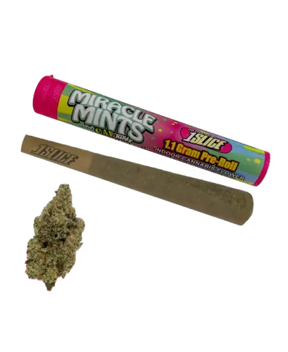 Photograph of product: 1Slice | Preroll | Miracle Mints | 1.1g 1pk