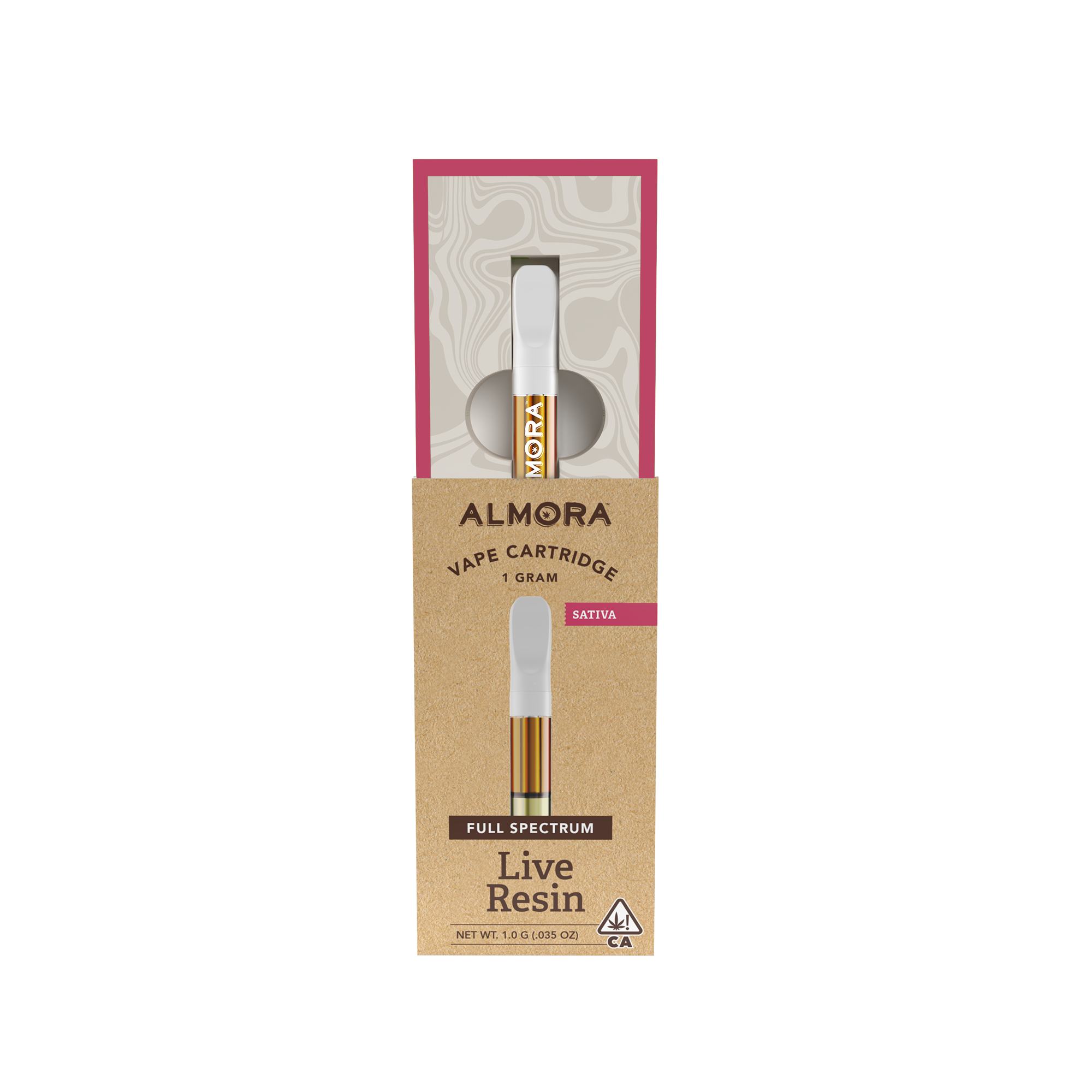 Photograph of product: Almora | Live Resin 510 Vape | Hawaiian Burger