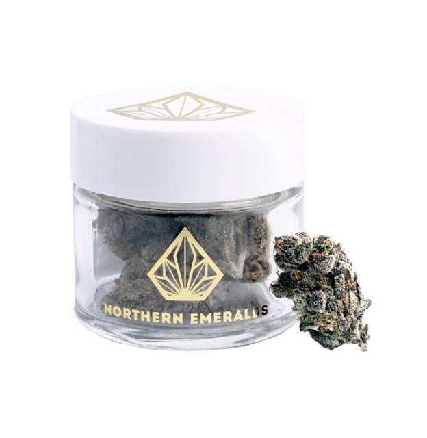 Photograph of product: Northern Emeralds | 3.5g Jar - Amethyst Kush - Oui'd Hybrid - 
