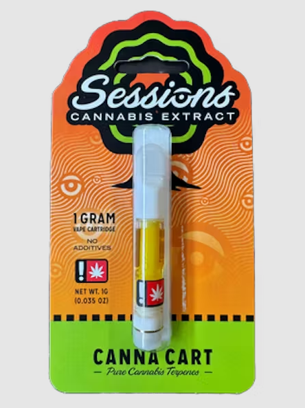 Photograph of product: Cartridge - 1g Distillate Sessions - Blue Cascade
