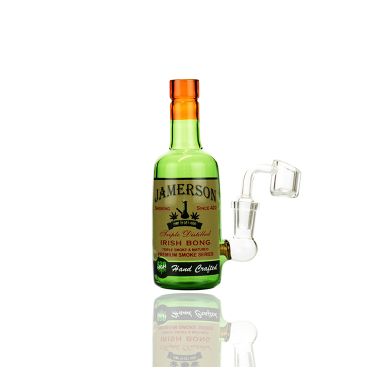 Photograph of product: 6" Jamerson Mini Shot Whiskey Bottle with 14mm Male Banger