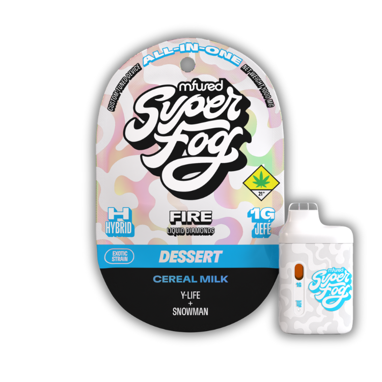 Photograph of product: Cereal Milk FIRE Liquid Diamonds Jefe Disposable Vape (Super Fog)