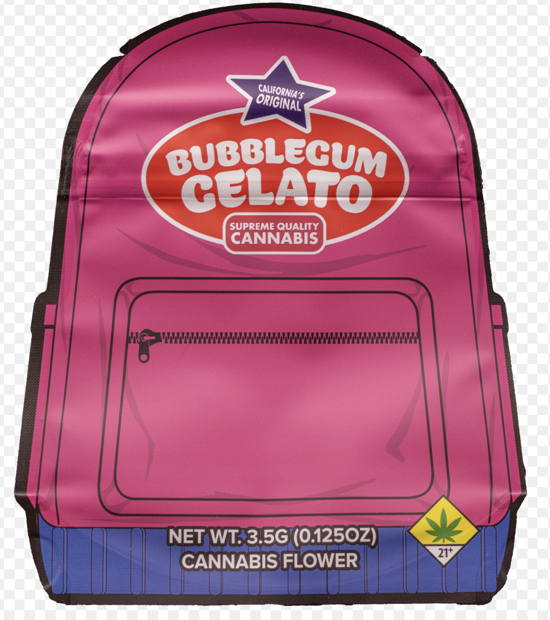 Photograph of product: Backpack Boyz: BubbleGum Gelato (I) - 3.5g
