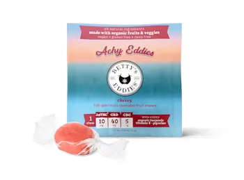 Photograph of product: Ache Away Eddies Cherry Fruit Chew 50mg