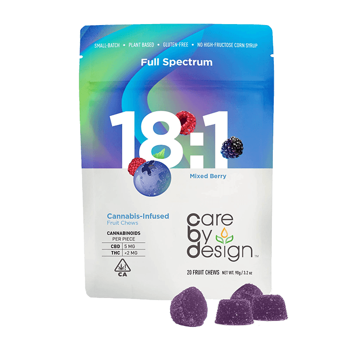Photograph of product: 18:1 Mixed Berry Gummies (2025) - Care By Design