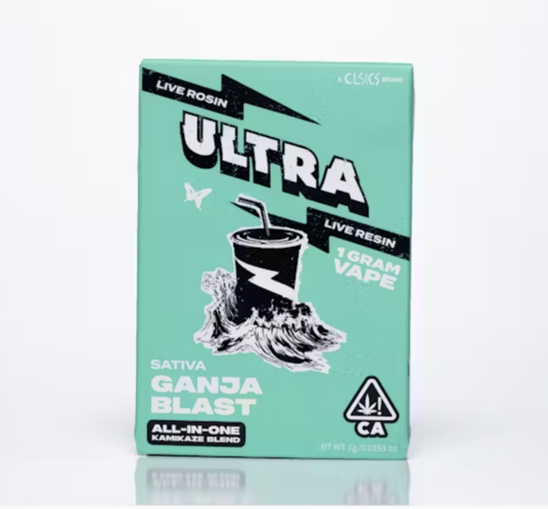 Photograph of product: Ganja Blast (S) Live Rosin & Live Resin Blend ALL-IN-ONE Vape 1g - Ultra