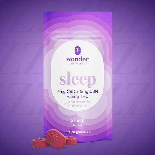 Photograph of product: Wonder Sleep Gummies 1:1:1 Plum with Melatonin 100mg (20ct)
