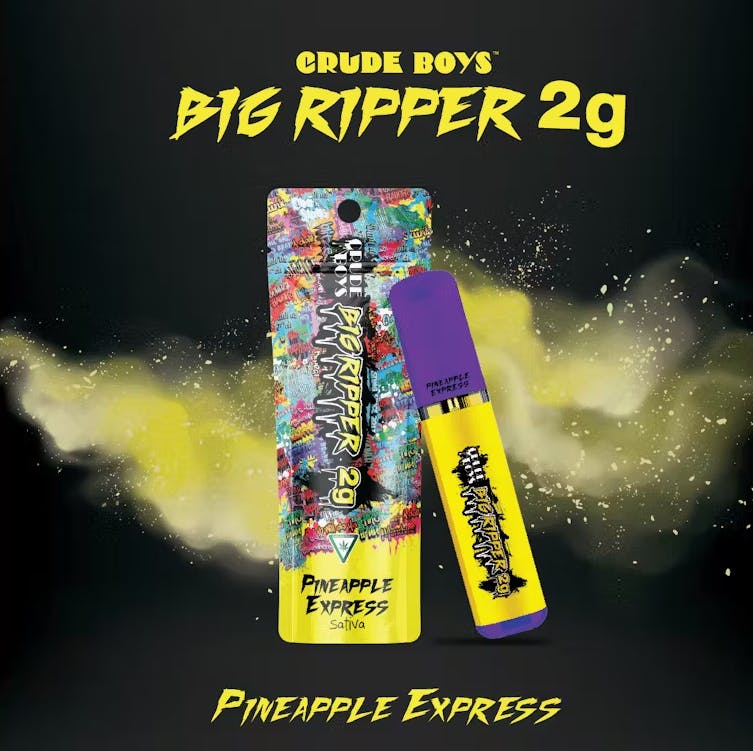 Photograph of product: Crude Boys - Pineapple Express - Disposable - - Oui'd