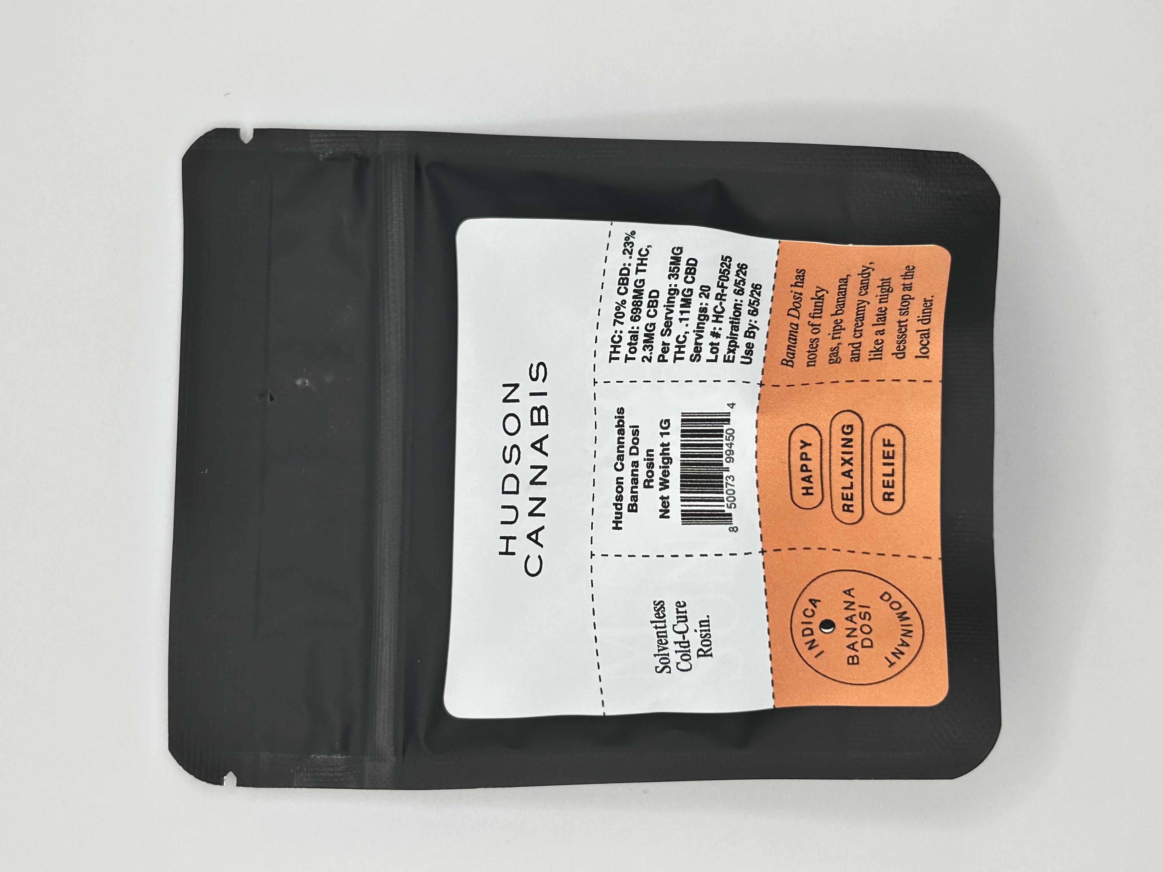 Photograph of product: Hudson Oui'd - Banana Dosi Live Rosin Concentrate