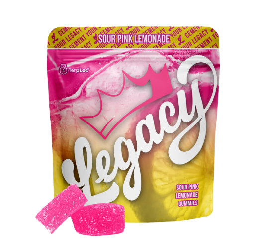 Photograph of product: Edible* - Legacy - Sour Pink Lemonade gummies (H) - 100mg (10pk)
