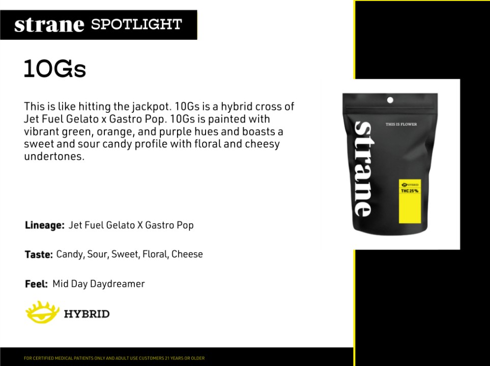 Photograph of product: STRANE | 10Gs | 3.5g flower | Hybrid