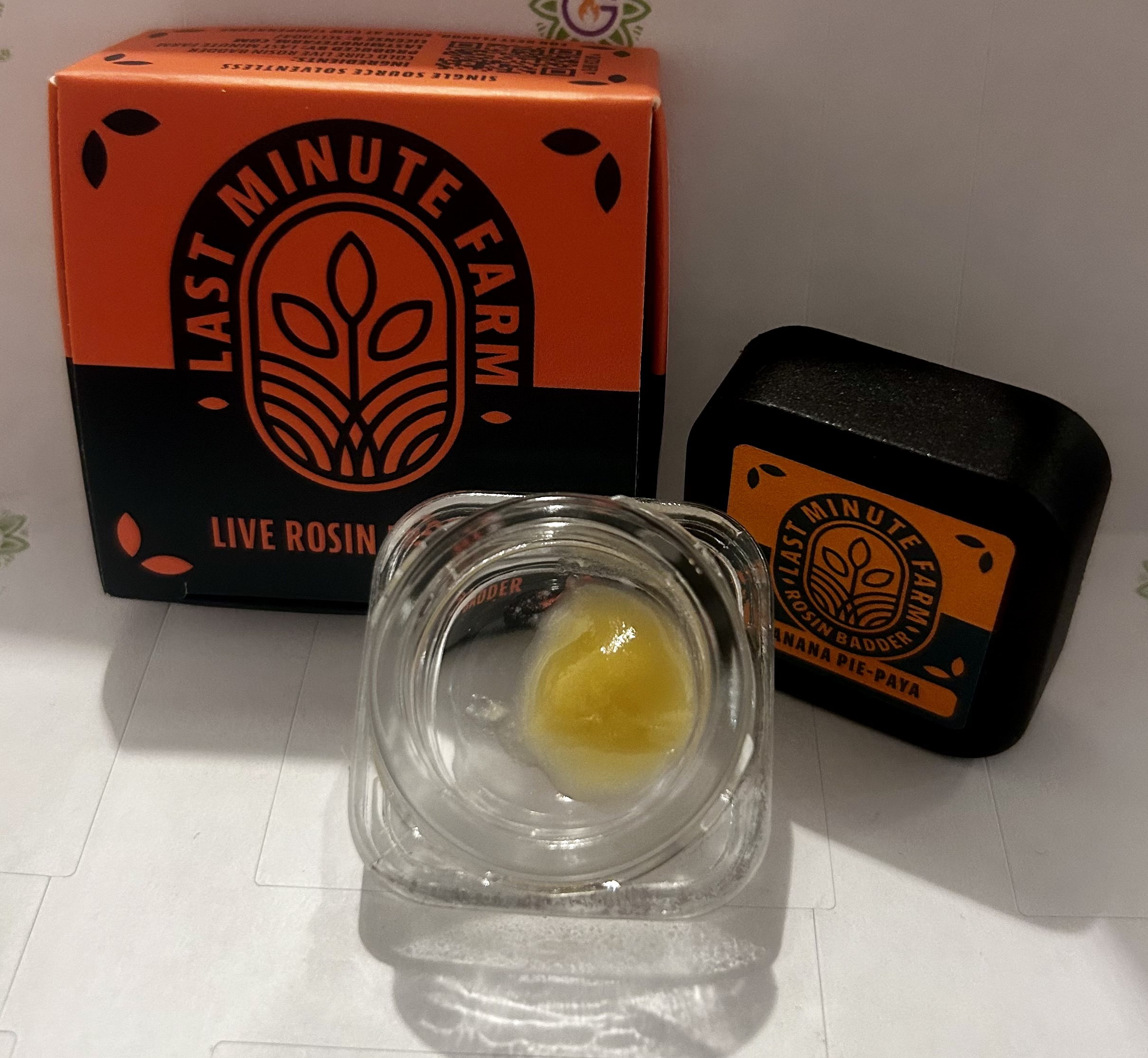 Photograph of product: Banana Pie - Paya Live Rosin