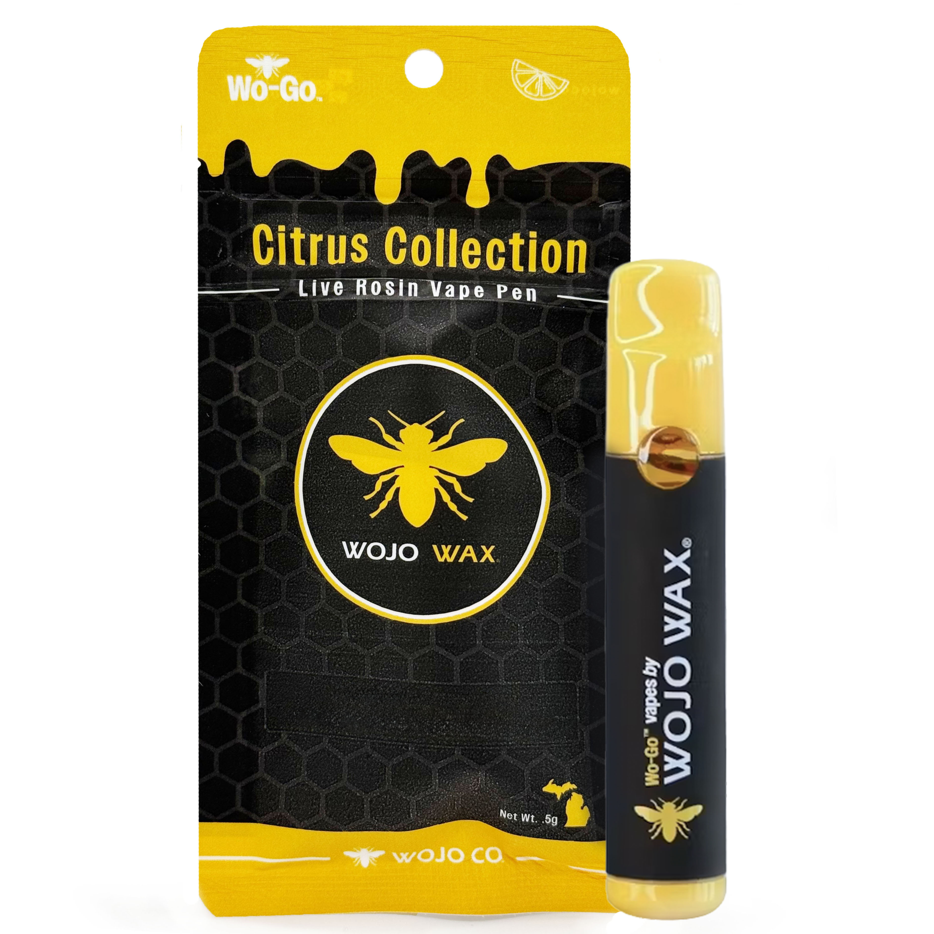 Photograph of product: Wojo Malibu Marsha Live Rosin Disposable Vape Rec