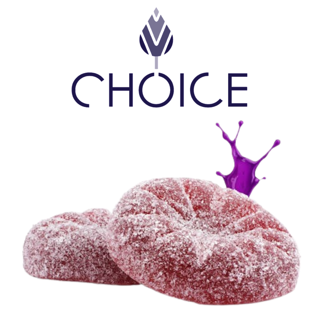 Photograph of product: Choice | Mega Chews 2pk | Giga Grape | 200mg