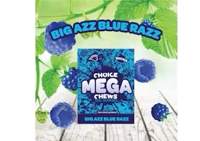 Photograph of product: Big Azz Blue Razz Gummies | 200mg