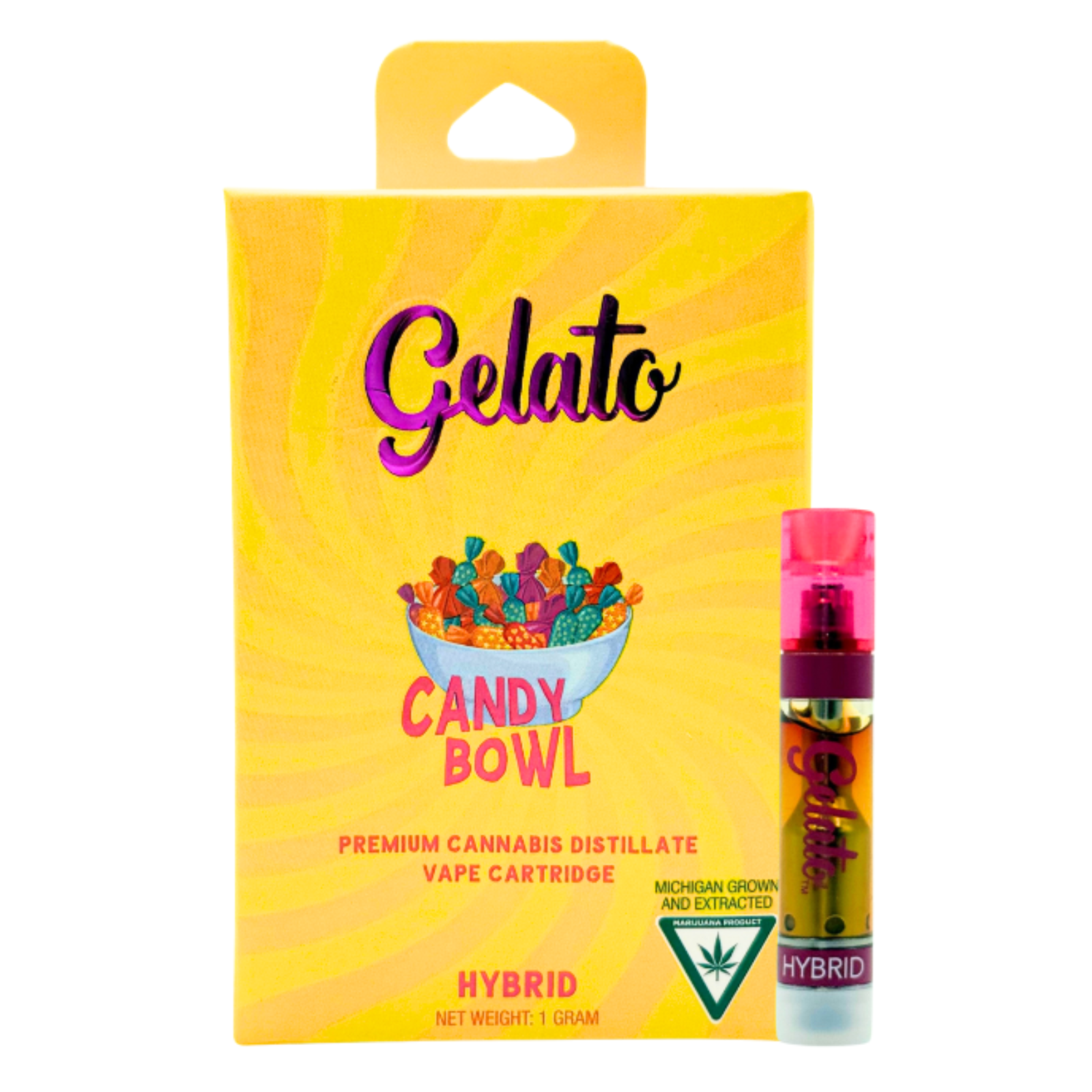 Photograph of product: Gelato | 1g Vape Cart | Candy Bowl