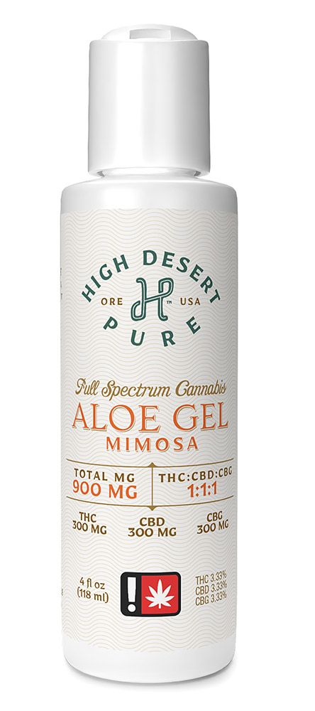 Photograph of product: High Desert Pure 4 fl oz 1:1:1 MIMOSA Aloe Gel