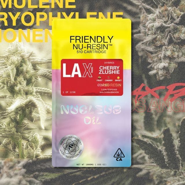 Photograph of product: Friendly Brand x LAX Packs - Cartridge - Cherry Zlushie - 1G